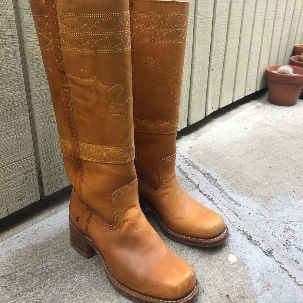 Frye Embroidered Campus Boots